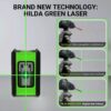 2b88447df7ef7208 Hilda 2 Mini Lines Level Self Levelling Green Beams Laser Horizontal & Vertical Cross-Line