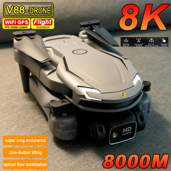 For Xiaomi V88 Drone 8K Professional HD Camera Height Maintaining 4 Sides Obstacle Avoidance RC Quadcopter for Adult Child Toys