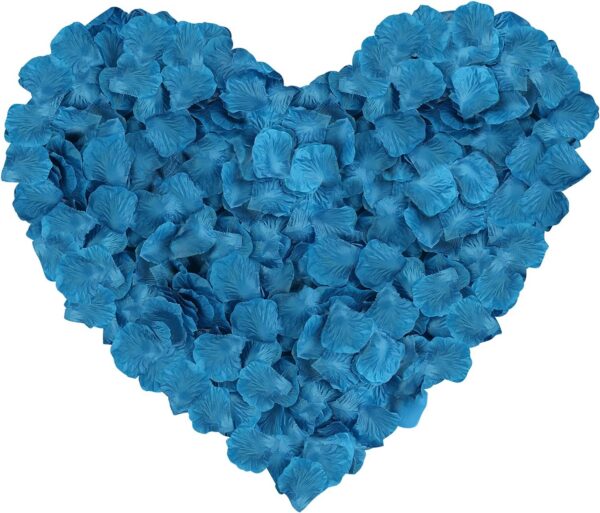 1000 Pcs Artificial Silk Rose Petals Decoration Wedding Party Turquoise Blue