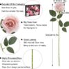 15Pcs Artificial Roses Velet Real Touch Single Stem Fake Roses Silk Realistic Bouquet Flowers Arrangements Home Office Garden Grave Party Wedding Decoration(Light Pink-15p, Blossom Roses)