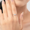 MODIAN Sterg Sier Emerald Cut Rectangle CZ Ring Exquisite Simple Anniversary Gifts For Women Fine Wedding Jewelry