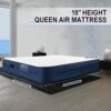 2bb55c4c04f243ca Queen Air Mattress with Built-in Pump - 18 Inch Extra Thick, Luxurious Velvet Plush Surface & Reinforced Edge - Portable Inflatable Bed for Home, Camping & Travel - Hotel-Like Comfor - Grey