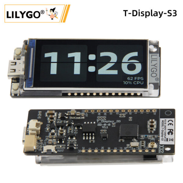 2bba52275208e607 LILYGO® T-Display-S3 ESP32-S3 1.9 inch ST7789 LCD Display Development Board WIFI Bluetooth5.0 Wireless Module 170*320 Resolution