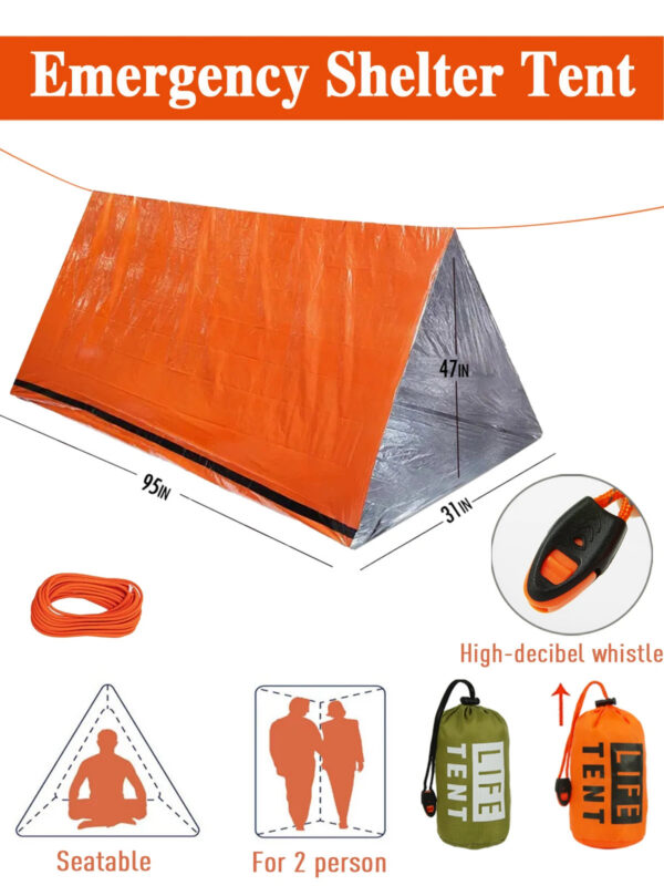 2bbc72c7eb550d8a 2 Person Emergency Tent Casa De Waterproof Camping Travel Pergola Family Campaign House Tourist Tents Cool Gear Equipment Coat