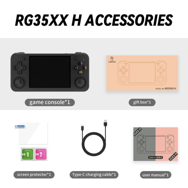ANBERNIC RG35XX H Handheld Game Console Linux 3.5 Inch IPS Screen H700 Retro Video Player 3300mAh 64G 5528 Classic Games