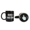 Vertical Middle Finger Creative Mug Anime Films and Teion Products Funny Ceramic Coffee Breakfast Cup Christmas Gift