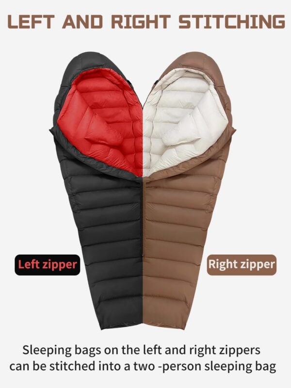 QEZER Winter Sleeping Bag for Adults,Lightweight Down Sleeping Bag [1260g/1560g ] 0°C bis -20°C for 4 Season Backpacking,Hiking,Camping and Mountaineering Outdoor with 660 FP Duck Down