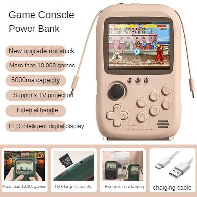 2bdbd5fdcbcdbf27 DY19 Mini Power Bank Portable Retro handheld Console 6000mAh capacity 3.2 Inch Soft Light Color Screen 10000+ Game