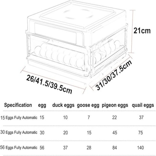 9-15 eggs incubator for Chicken Goose Bird Quail Automatic Equipment Hatchery Incubation Tools EU/US/UK Plug