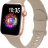 2bec09acc3355c34 TreasureMax Sport Band Compatible with Apple Watch Bands 38mm 40mm 41mm 42mm 44mm 45mm 49mm,Soft Silicone Strap Compatible for Apple Watch Series 9 Ultra 8 7 6 5 4 3 2 1 SE Men Women Grey 38/40/41MM