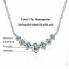 2bfa618599764b53 Full Moissanite Diamond Necklace for Women Sterling Sliver with Plated White Gold Neck Pendent Wedding Fine Jewely