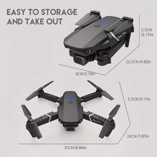 2c018a5f44f4b447 New E88Pro Drone 4K Professinal With 1080P Wide Angle Dual HD Camera Foldable RC Helicopter WIFI FPV Height Hold Apron Sell