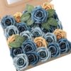 YYHUAWU Artificial Flowers Combo Box Set Gradient Color Flower Leaf with Stems for DIY Wedding Bouquets Centerpieces Baby Shower Party Home Decorations Peach