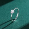 2c154032e23089cc Modian Authentic 925 Sterling Silver Simple Love Heart AAAAA Zirconia Sparkling Finger Ring For Women Female Wedding Jewelry