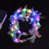 2c1b877766955c53 Xmas LED Light-Up Angel 10 LEDs Feather Wreath Crown Headband Luminous Headdress For Women Girls Wedding Glow Party