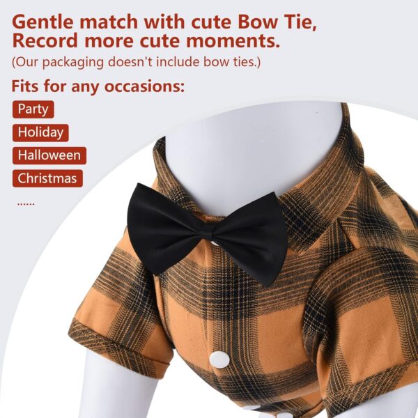 Koneseve Dog Shirt Plaid Dog Clothes for Small Dogs Boy Girl Cat Clothes Soft Puppy Outfit Adorable Pet T-Shirts Kitten Grid Costume Apparel Thanksgiving Christmas Clothing ( Yellow; L/Large )