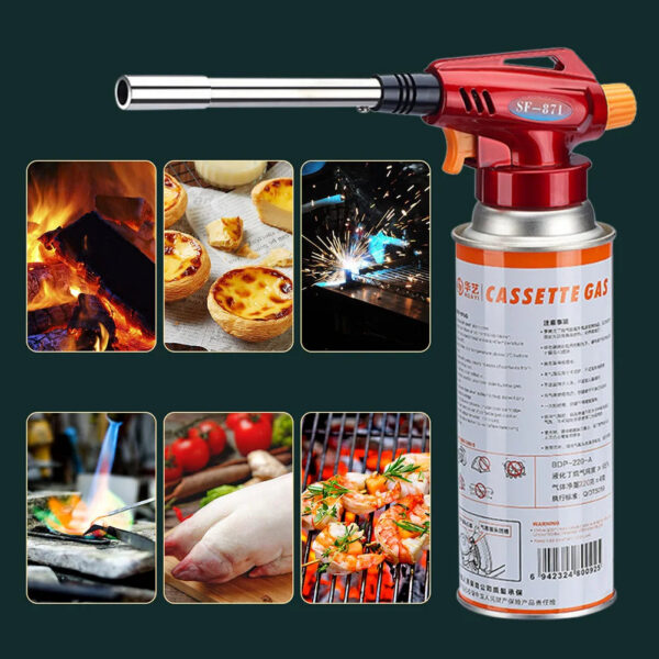 2c1ed905a2429a03 Butane Torch Head Grill Cooking Torch with Adjustable Flame Flame Thrower Reverse Use for Outdoor Camping BBQ Picnic Hiking