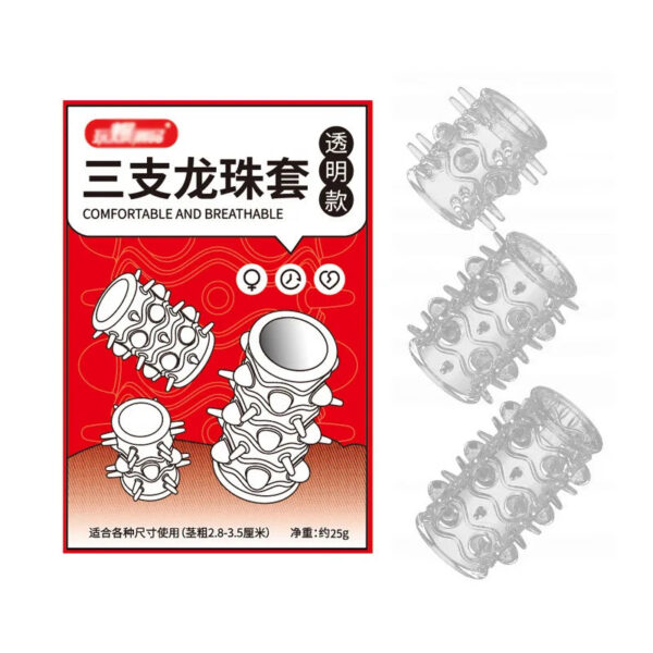 2c2fadc70e495223 Spike Condoms Penis Extension Sleeves Sex Toys For Men Delay Ejaculation Reusable condoms Enlargement Sperm Lock Cock Ring 5pcs