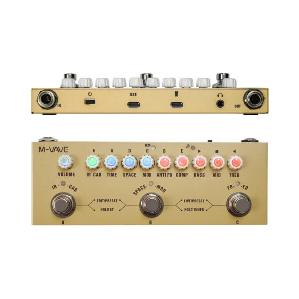 2c3bd1addcd7239e M-vave Cube BABY Multi Effects Pedal for Electric Guitar/Bass/Acoustic Guitar 8 IR Cabinets Simulation M-vave Rechargeable Pedal