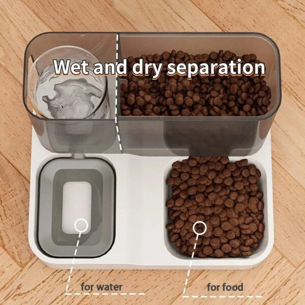 Large Capacity Automatic Cat Dispenser Drinking Water Bowl Pet Supplies Wet and Dry Separation Dog Food Container