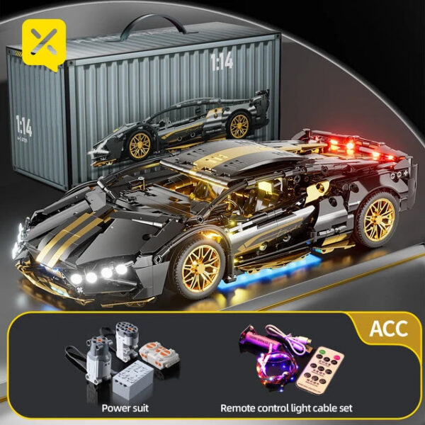 2c40e5683a18629a ToyX 1:14 Supercar Building Block Toy Optional Power Group 14+ Technology Design Christmas Gift for Adults and Kids With Box