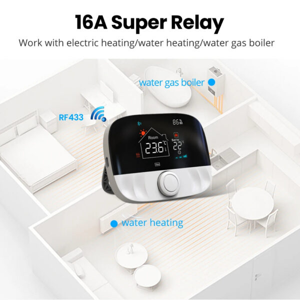 2c7110f08b3d5bb2 MIUCDA Tuya Smart Home WiFi Thermostat,RF433 Wireless Floor Heating Water Gas Boiler Smart Living Temperature Controller