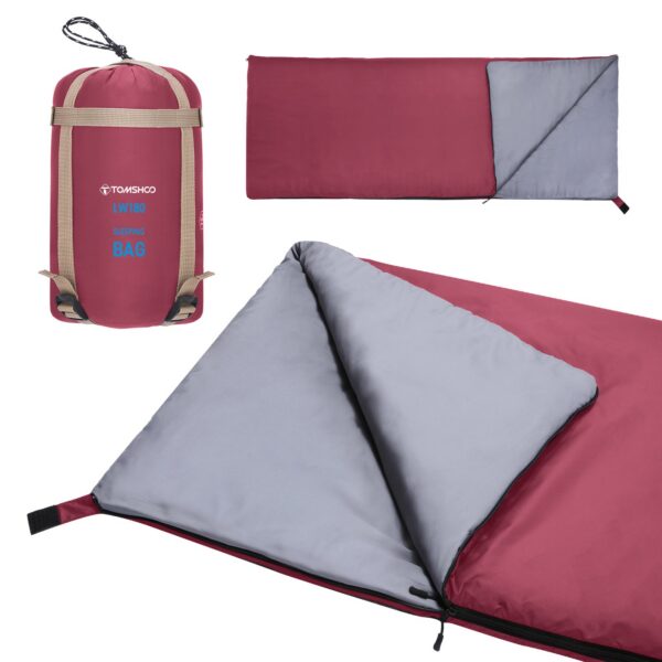2c71198b112be28a TOMSHOO Ultralight Adults Outdoor Envelope Sleeping Bag for Warm Weather Camping Backpacking Hiking