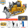4WD Remote Control Excavator Toy Radio Controlled RC Dump Truck Vehicle Crawler Bulldozer Construction Car Gifts for Kids Boys