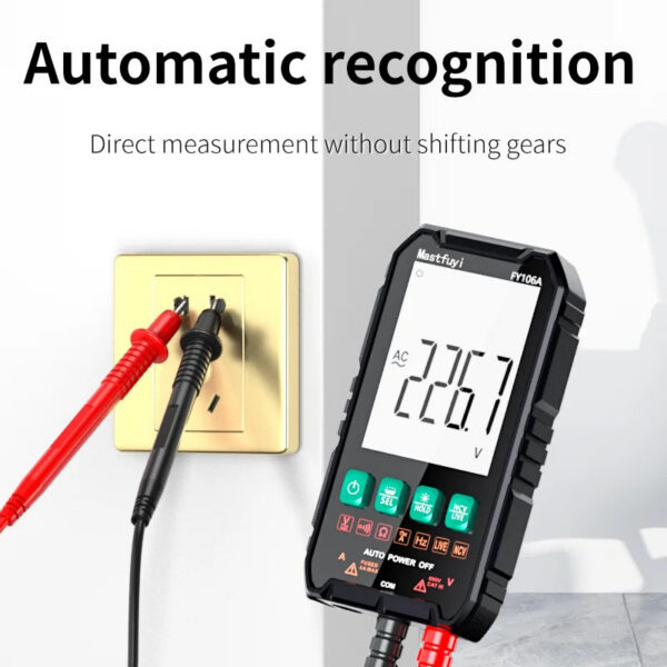 2c7ab2681d19e558 MASTFUYI Mini Digital Multimeter Smart Electrician Tester For DC/AC Voltage Capacitance Ohm Hz NCV Professional Multitester