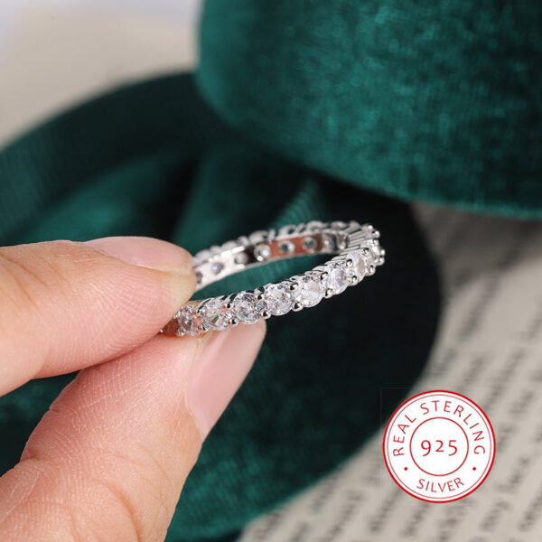 2c82774e265f2605 Sterling Sier for Women Exquisite Full Diamond Zircon Ring High Quality Party Jewelry Anniversary Gift