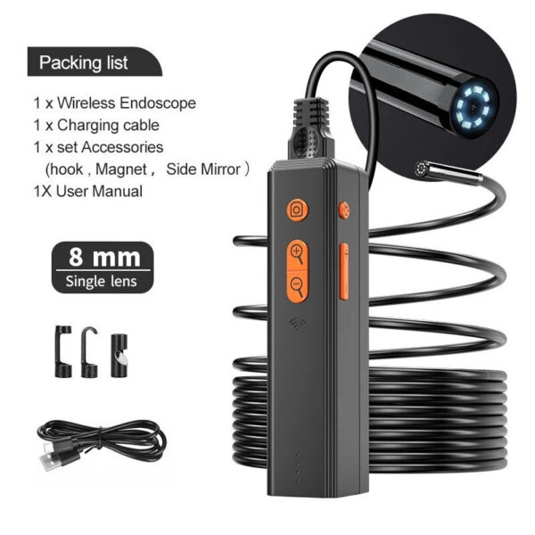Wireless Endoscope 1080P Single & Dual Lens WiFi Borescope Inspection Waterproof Snake Pipe Camera For Android IOS