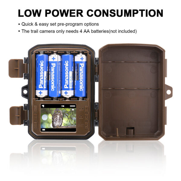 Mini Hunting Trail Camera 16MP 1080P HD Infrared Night Vision Waterproof Outdoor Motion Activated Wildlife Scouting Photo Traps