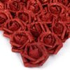 2ca852a66ab5e3e9 IPOPU Artificial Flowers, 25pcs Foam Glitter Roses Glitter Foam Rose Foam Rose with Stem for DIY Wedding Bridal Bouquet Home Party Decoration(Coffee)