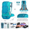 2cb15df4417197e8 WESTTUNE 50L Hiking Backpack with Rain Cover Multifunctional Mountaineering Bag Outdoor Rucksack for Travel Trekking Camping