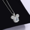 2cb1c2064c87041c JoyceJelly S Sterling Sier Pendant 1 Carat Moissanite Diamond Necklace Women's Fashion Jewelry Rat Head Mouse