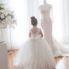 FATAPAESE Flowers Gril Dress Camellia Gowns Appqulies Beads Bow With Long Train Backless Buttons Wedddding Party Ball Gown TUTU