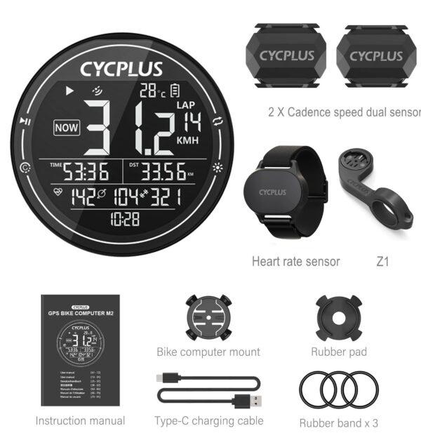 2cc8eadfa8141f37 CYCPLUS M2 Cycling Bike Accessories GPS Bicycle Computer Wireless ANT+ BLE 5.0 Waterproof Speedometer Bikes Cyclocomputer