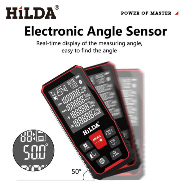 2cd0332f15a6fa72 HILDA Distance 50M/100M/120M Rangefinder Profesional Meter Laser Range Finder Ruler Test Tool