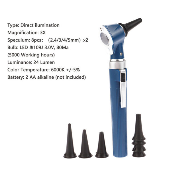 2cdc4ade1fa54993 Professional Otosco Diagnostic Kit Medical Home Doctor ENT Care Endoscope LED Portable Otoscope Ear Cleaner With 8 Tips