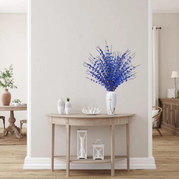 2cfa0380d1d8cbd2 Sggvecsy 10 Pcs 29.5’’ Long Artificial Jasmine Flowers Tall Fake Flower Bouquet Faux Jasmine Plants Dry Branches for Wedding Home Party Office Hotel Restaurant Kitchen Decoration(Blue)