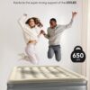 iDOO Air Mattress Queen with Built in Pump, Blow up Mattress, Inflatable Mattress Queen Size for Guests, Home, Camping, 3 Mins Inflation/Deflation, Upgraded Colchones Inflables, Comfort Air Bed