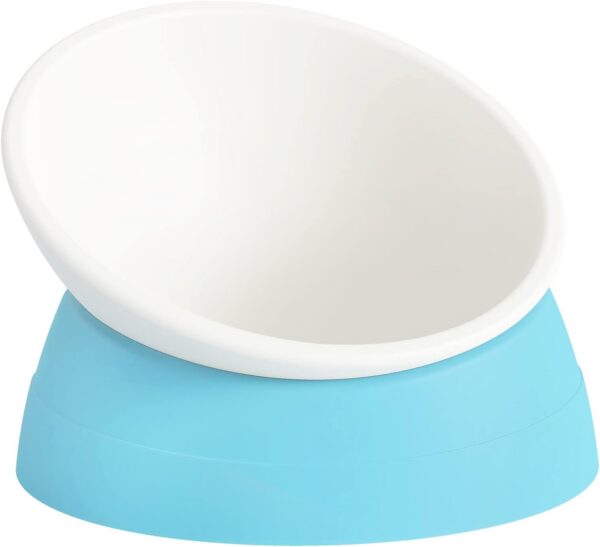 2d0bb6adb88a708c 2Pcs Cat Bowls Elevated Cat Food Bowl Adjustable Cat Dish Anti-Slip and Anti-Noise Raised Cat Bowl Protecting Pet’s Spine Thickened Plastic Bowl Suitable for Indoor Cats, 17 Oz