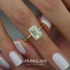 2d0d9c65cf312154 SpringLady Sterling Sier 8*10mm Emerald Cut Four-claw White High Carbon Diamond Ring Women's Fine Jewelry Accessories