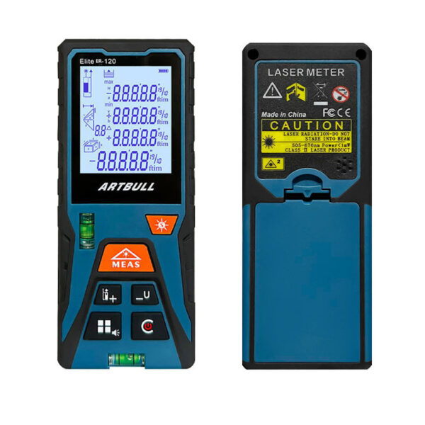 ARTBULL Digital Red Tape Measure 50M 120M Laser Distance Meter Rangefinder with Horizontal