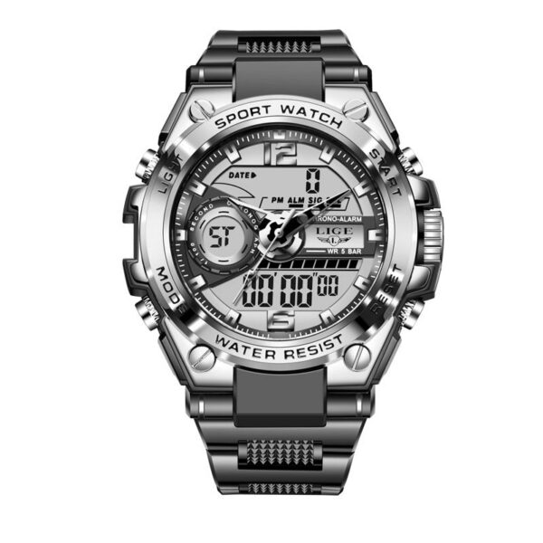 LIGE Military Digital 50m Waterproof Wristwatch LED Quartz Clock Sport Watch Male Big Watches Men Relogios Masculino