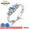2d4a8173d9a48b71 GRA Shiny Real 1CT D Color Moissanite Diamond Wedding Rings For Women Original Sterling Sier Quality Fine Jewelry