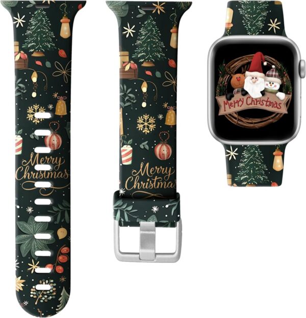Laffav Compatible with Apple Watch Band 41mm 40mm 38mm iWatch Series 9 & Ultra 2 & SE & Ultra & Series 8/7/6/5/4/3/2/1 for Women Men, Colorful Jellyfish, M/L