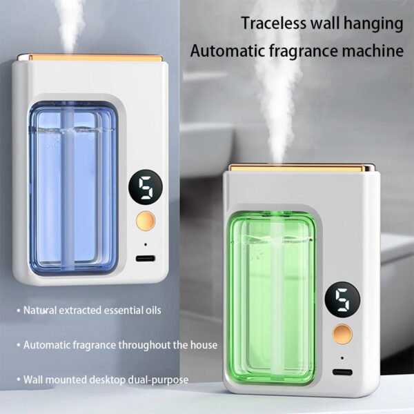 2d58fdfdbaa285e7 Automatic Diffuser Aromatherapy Car Perfume with Display Essential Oil Humidifier Bathroom Deodorization Air Freshener Jasmine