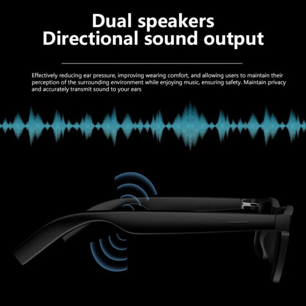 Smart Glasses Remote Control Touch Photo Camera Recording Translator Voice Assistant Adults Wireless Bluetooth Glasses