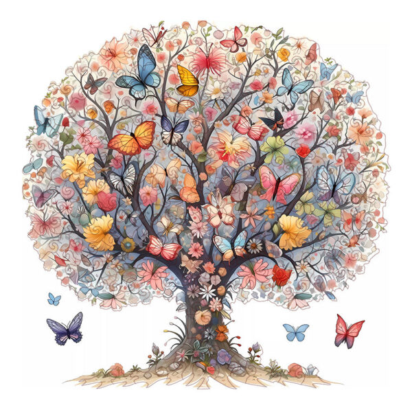2d6e6f61a39e7a5f Tree of Life Creative Wooden Puzzle Irregular fragmented wooden toys Handmade decorations - Christmas gifts, birthday gifts